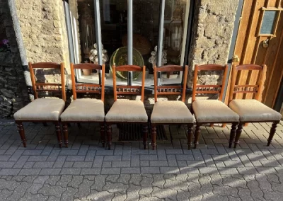 Second hand chairs outside Lee Chinnick's shop in Stow