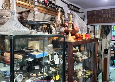 Lots of small items and collectibles at Lee Chinnick's antique shop in Stow